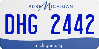 MI license plate DHG2442