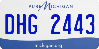 MI license plate DHG2443