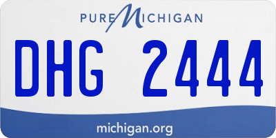 MI license plate DHG2444