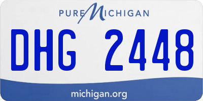 MI license plate DHG2448