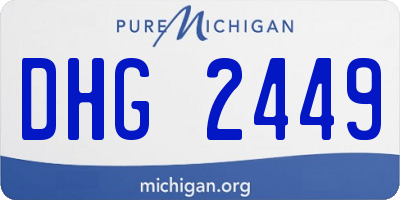 MI license plate DHG2449