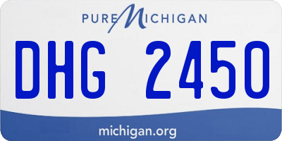 MI license plate DHG2450