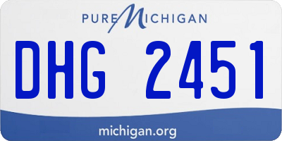 MI license plate DHG2451