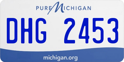 MI license plate DHG2453