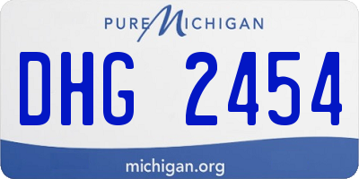 MI license plate DHG2454