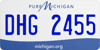 MI license plate DHG2455