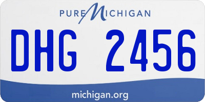 MI license plate DHG2456