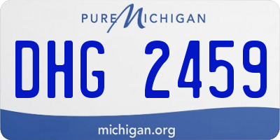 MI license plate DHG2459