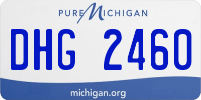 MI license plate DHG2460