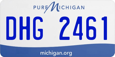 MI license plate DHG2461