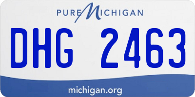 MI license plate DHG2463