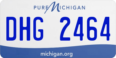 MI license plate DHG2464