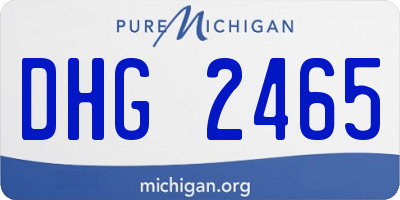 MI license plate DHG2465