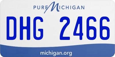 MI license plate DHG2466