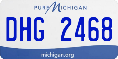 MI license plate DHG2468