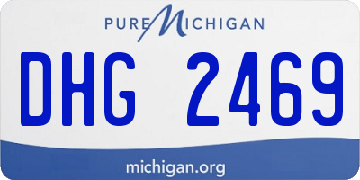 MI license plate DHG2469
