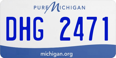 MI license plate DHG2471