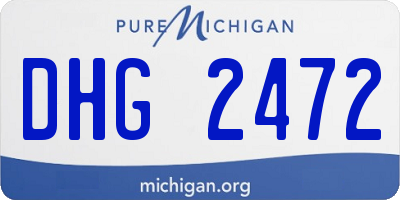 MI license plate DHG2472