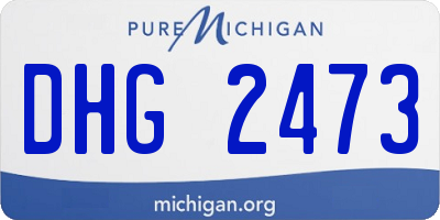 MI license plate DHG2473