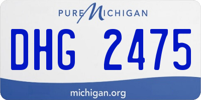 MI license plate DHG2475