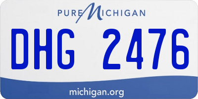 MI license plate DHG2476