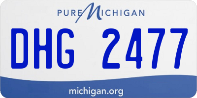 MI license plate DHG2477