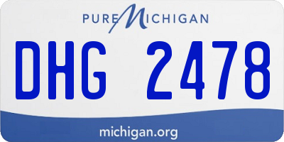 MI license plate DHG2478
