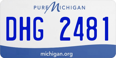 MI license plate DHG2481
