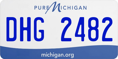MI license plate DHG2482