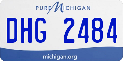 MI license plate DHG2484