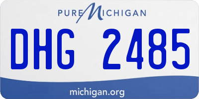 MI license plate DHG2485