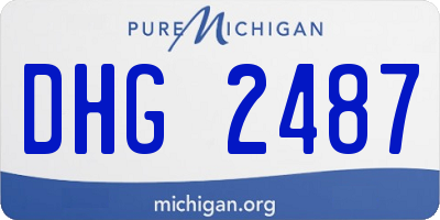 MI license plate DHG2487