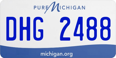 MI license plate DHG2488