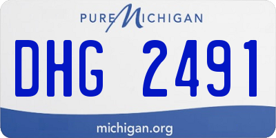 MI license plate DHG2491