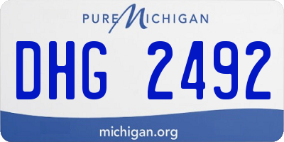 MI license plate DHG2492