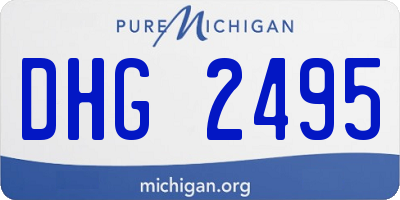MI license plate DHG2495