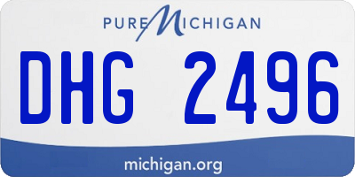 MI license plate DHG2496