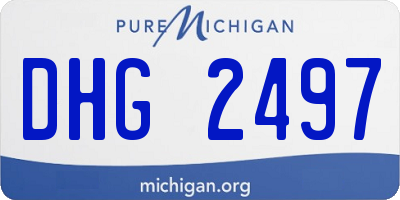 MI license plate DHG2497