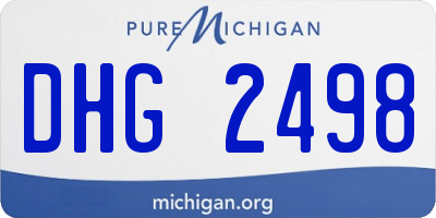 MI license plate DHG2498