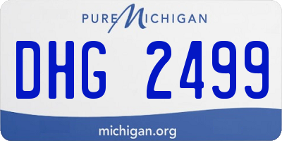 MI license plate DHG2499