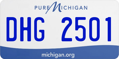 MI license plate DHG2501