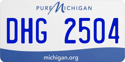 MI license plate DHG2504