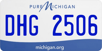 MI license plate DHG2506