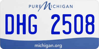 MI license plate DHG2508