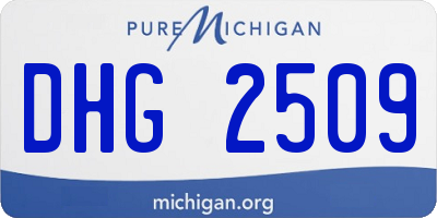 MI license plate DHG2509