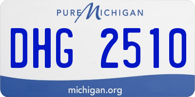 MI license plate DHG2510