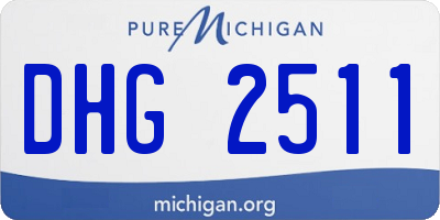 MI license plate DHG2511