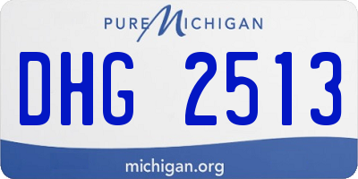 MI license plate DHG2513