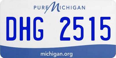 MI license plate DHG2515