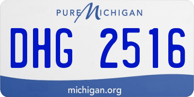 MI license plate DHG2516